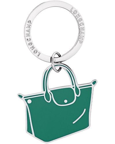 Longchamp `Le Pliage Xtra` Key Ring - Green