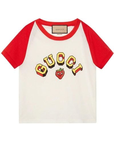 Gucci Cotton Jersey Short Sleeved T-shirt - White