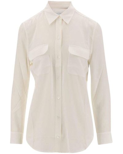 Equipment `slim Signature` Shirt - White