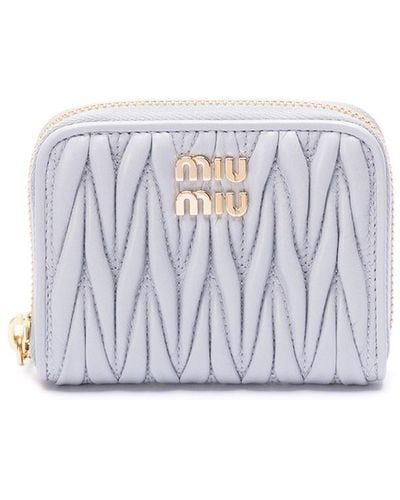 Miu Miu Matelassé Nappa Leather Coin Purse - White