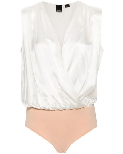 Pinko Ines Satin Bodysuit - White