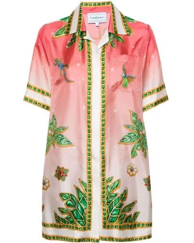 Casablancabrand Printed Shift Dress - Pink
