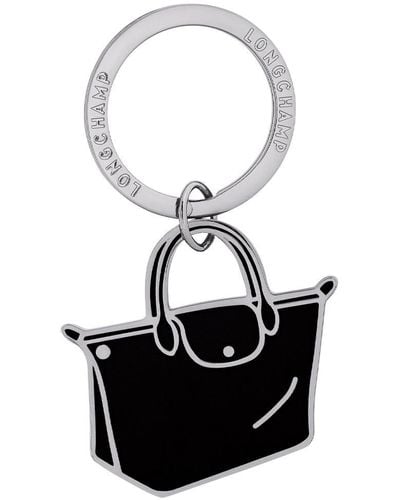 Longchamp `Le Pliage Xtra` Key Ring - White