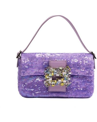 Gedebe `habibi` Shoulder Bag With Sequins - Purple