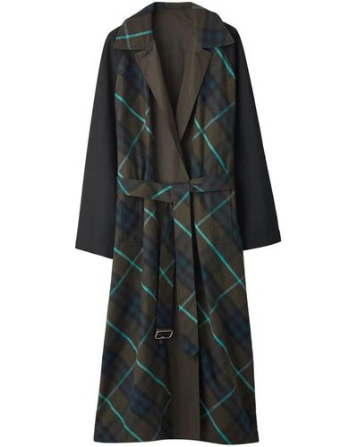 Burberry Trench reversibile a quadri - Nero