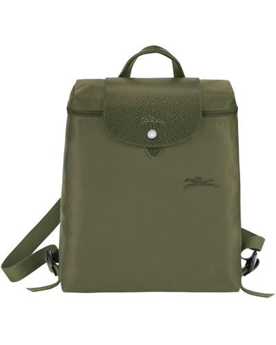 Longchamp `le Pliage Green` Medium Unisex Backpack
