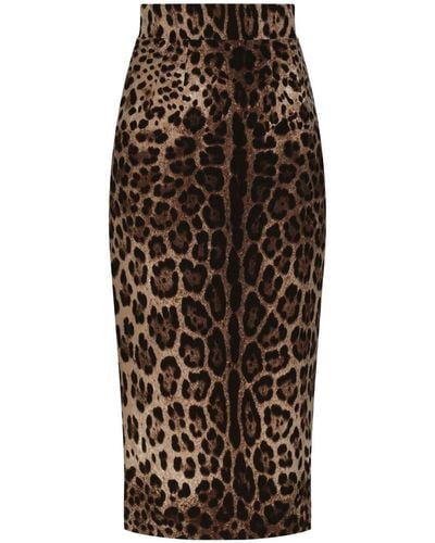 Dolce & Gabbana `dg Essentials` Midi Skirt - Black