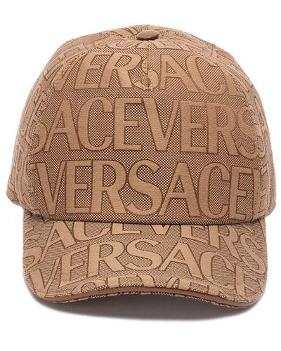 Versace `` Logo Baseball Cap - Brown
