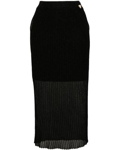 Twin Set Knit Longuette Skirt - Black