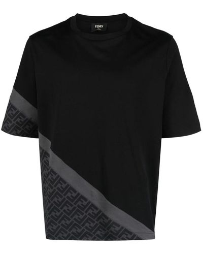 Fendi Ff Monogram Cotton T-shirt - Men's - Cotton - Black
