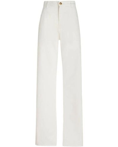 Etro Jeans baggy Con Ricamo - White