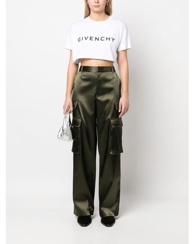 Givenchy ` Archetype` Cropped T-Shirt - Bianco