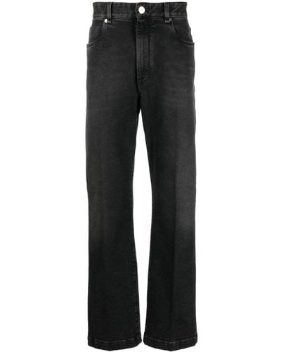 Fendi Mid-rise Straight-leg Jeans - Black