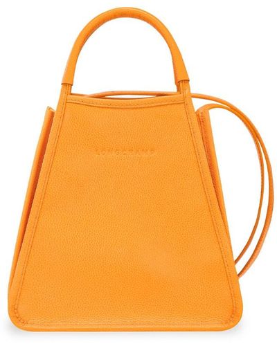 Longchamp `Le Foulonné` Small Handbag - Orange