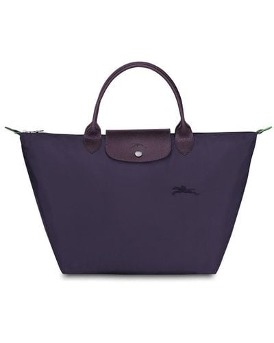 Longchamp `le Pliage Green` Medium Handbag - Blue