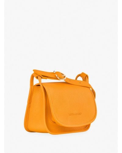 Longchamp `Le Foulonné` Small Crossbody Bag - Arancione