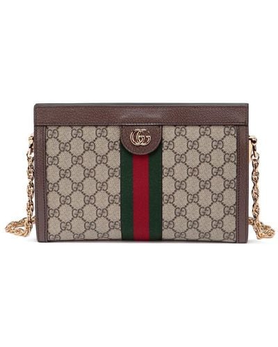 Gucci `ophidia Gg` Small Shoulder Bag - Gray