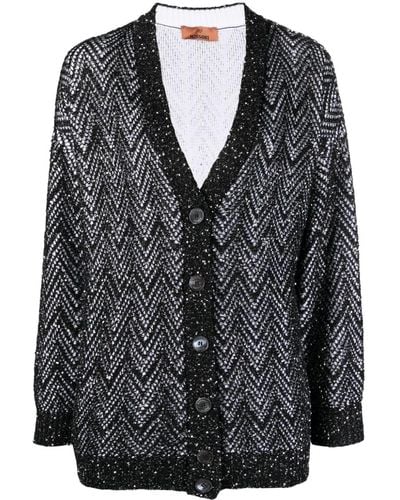 Missoni Sequin-embellished V-neck Cardigan - Black