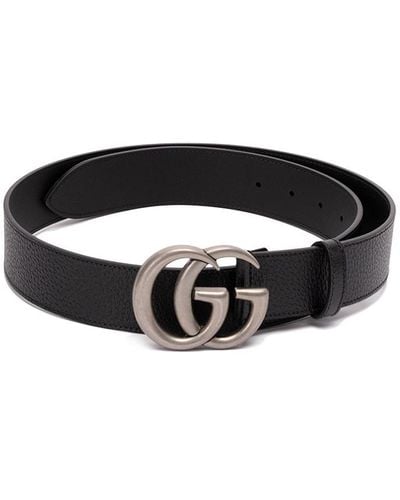 Gucci Belt With `Double G` Buckle - Black
