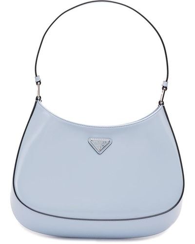Prada Pochette Shoulder Bag Tessuto Small Blue 2251881