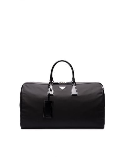 Prada `Re-Nylon` And Leather Travel Bag - Black