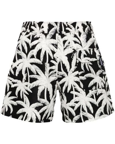 Palm Angels Costume Da Bagno Con Stampa Palm Tree - Nero