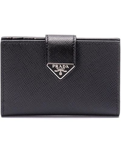 Prada Logo-plaque Leather Wallet - White