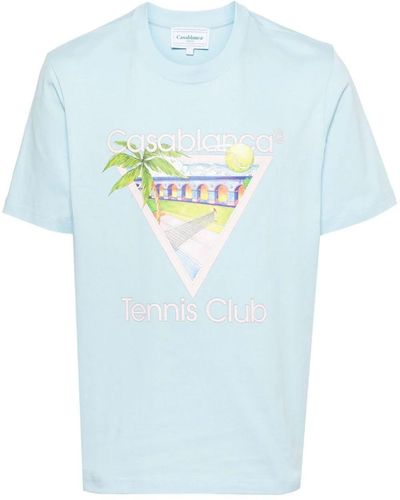 Casablancabrand Tennis Club Graphic-print Cotton-jersey T-shirt X - White