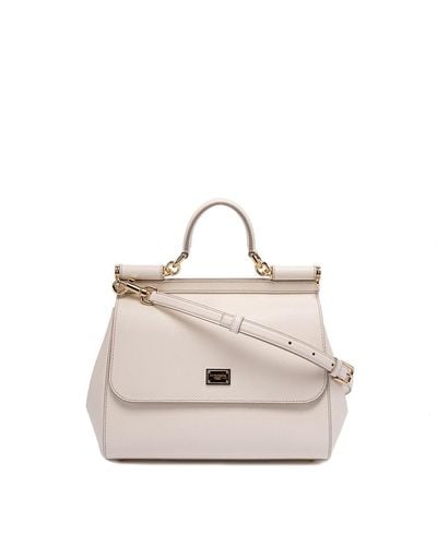Dolce & Gabbana Large `Sicily` Handbag - White