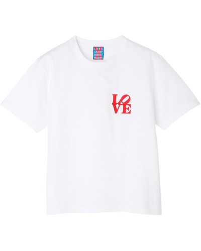 Longchamp ` X Bob` T-Shirt - Bianco