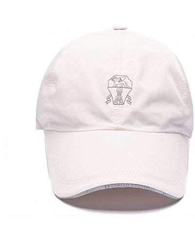 Brunello Cucinelli Water-Resistant Baseball Cap With Contrast Details - White