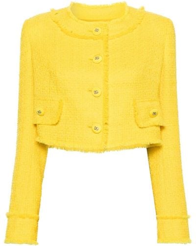 Dolce & Gabbana Round Collar Jacket - Yellow
