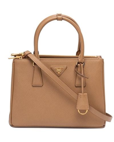 Prada Medium ` Galleria` Saffiano Leather Handbag - Brown
