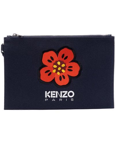 KENZO ` Utiliy` Large Clutch Bag - Blue