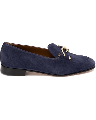 Edhen Milano `comporta Lock` Leather Loafers - Blue