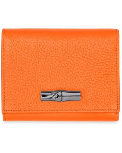 Longchamp `Roseau Essential` Wallet - Orange