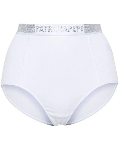 Patrizia Pepe Logo-embellished Brief - White