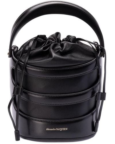 Alexander McQueen `The Rise Bucket` Bucket Bag - Black