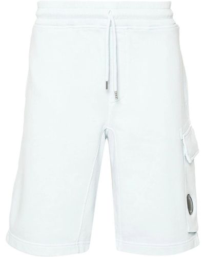 C.P. Company Lens-detail Cotton Shorts - White