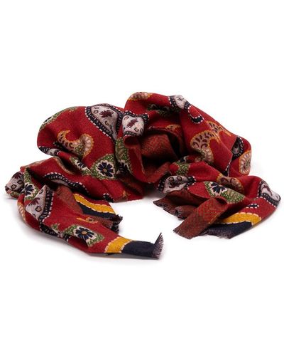 Altea Double Print Scarf - Red