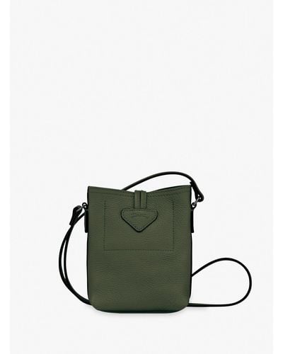 Longchamp `Roseau Essential` Extra Small Crossbody Bag - Verde