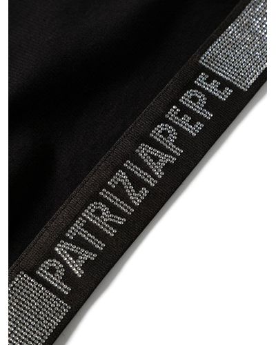 Patrizia Pepe Top crop con decorazione - Nero