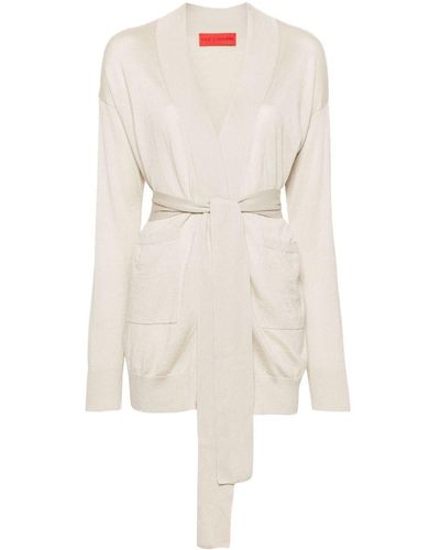 Wild Cashmere Cardigan With Belt - Natural