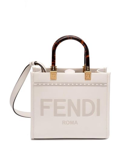 Fendi Sunshine Handbag - White