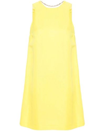 Twin Set Straight Short Dress - Yellow