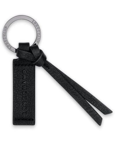 Longchamp ` 3D` Key Ring - Black