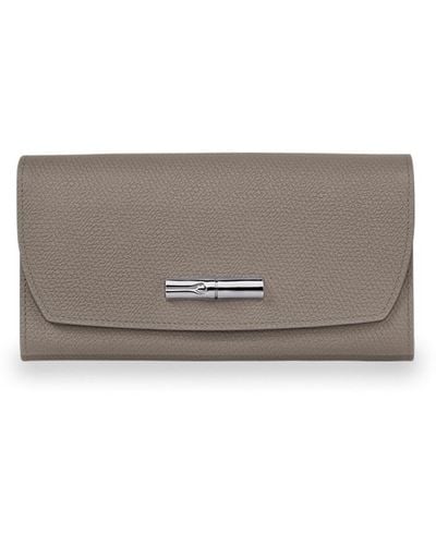 Longchamp `roseau` Wallet - Grey