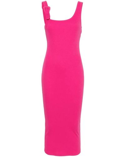 Versace Jeans Couture Sleeveless Pencil Midi Dress - Pink