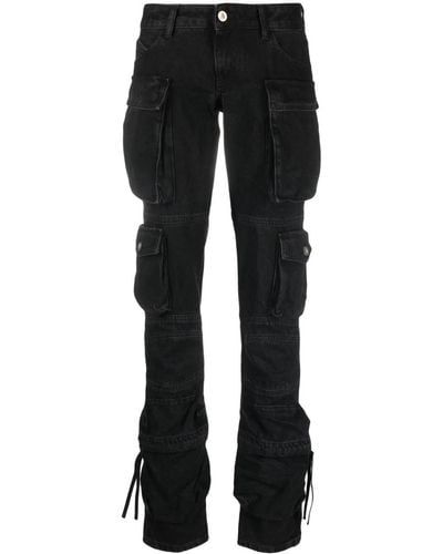 The Attico Essie Cargo Jeans - Black