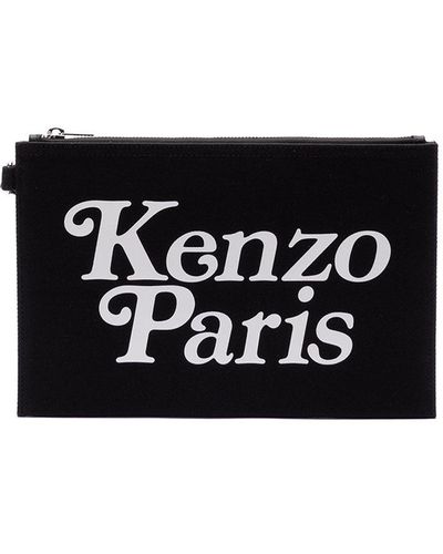 KENZO ` Utiliy` Large Clutch Bag - Black